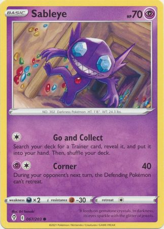 Sableye 067 203 Common Sword Shield Evolving Skies Singles Sableye 067 203 Common Sword Shield Evolving Skies Singles