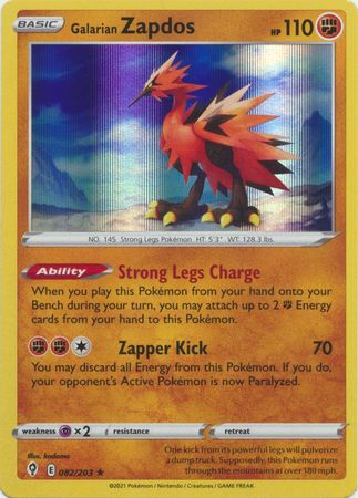 shiny zapdos card