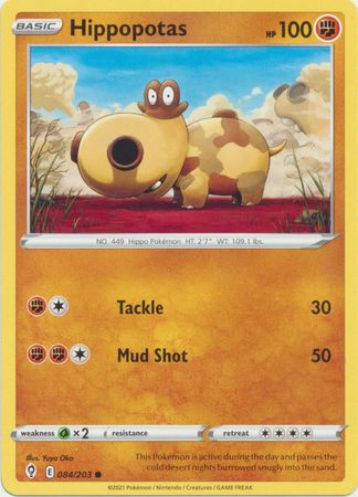 Hippopotas 84 203 Common Sword Shield Evolving Skies Singles Hippopotas 84 203 Common Sword Shield Evolving Skies Singles