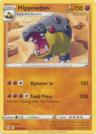 Hippowdon 85 203 Uncommon Sword Shield Evolving Skies Singles Hippowdon 85 203 Uncommon Sword Shield Evolving Skies Singles