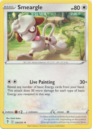 Smeargle 128 203 Rare Sword Shield Evolving Skies Singles Smeargle 128 203 Rare Sword Shield Evolving Skies Singles