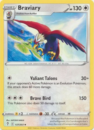 Braviary 137 203 Uncommon Sword Shield Evolving Skies Singles Braviary 137 203 Uncommon Sword Shield Evolving Skies Singles