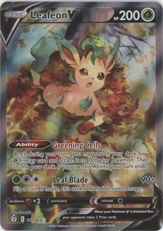 Pokemon Leafeon #157 tournament game card (Spanish)