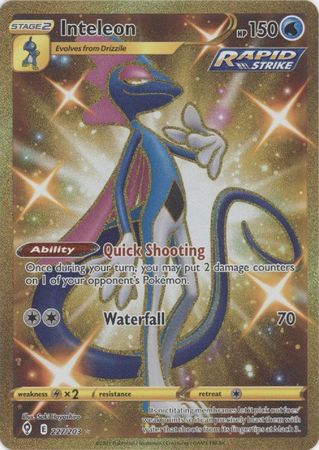 Inteleon 227 203 Secret Rare Sword Shield Evolving Skies Singles Inteleon 227 203 Secret Rare Sword Shield Evolving Skies Singles