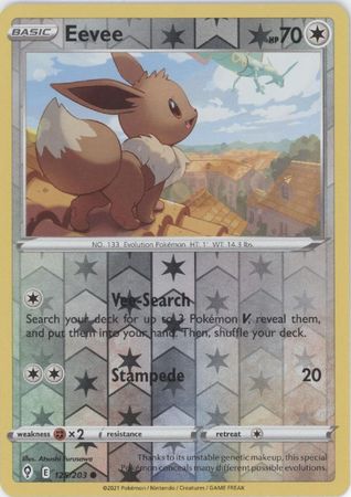  Eevee - Pokemon - 4 Card Lot - Hidden Fates Vivid Voltage  Evolving Skies - 125/203-49/68 : Toys & Games