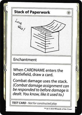 Stack of Paperwork No Planeswalker Symbol Mystery Booster Test Card No Planeswalker Symbol Singles Stack of Paperwork No Planeswalker Symbol Mystery Booster Test Card No Planeswalker Symbol Singles