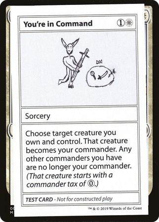 You re in Command No Planeswalker Symbol Mystery Booster Test Card No Planeswalker Symbol Singles You re in Command No Planeswalker Symbol Mystery Booster Test Card No Planeswalker Symbol Singles