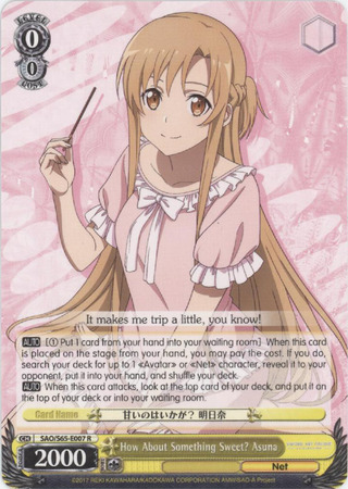 How About Something Sweet Asuna SAO S65 E007 Rare R How About Something Sweet Asuna SAO S65 E007 Rare R