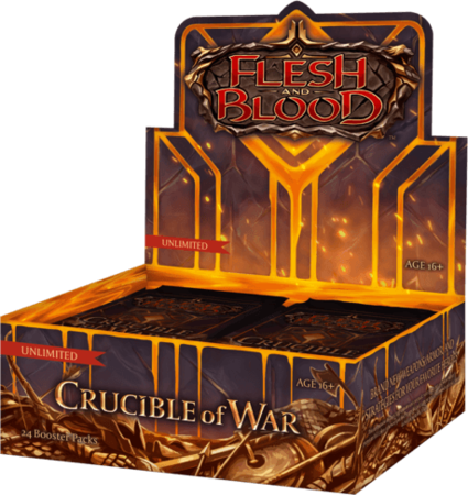Crucible of War Booster Unlimited Booster Box of 24 Packs Flesh Blood Crucible of War Sealed Product Crucible of War Booster Unlimited Booster Box of 24 Packs Flesh Blood Crucible of War Sealed Product