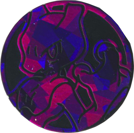 Pokemon Mewtwo Collectible Coin Purple Cracked Ice Holofoil Pokemon Mewtwo Collectible Coin Purple Cracked Ice Holofoil