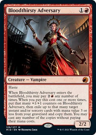 Bloodthirsty Adversary 129 277 Innistrad Midnight Hunt Singles Bloodthirsty Adversary 129 277 Innistrad Midnight Hunt Singles