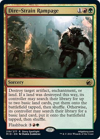 Dire Strain Rampage 219 277 Innistrad Midnight Hunt Singles Dire Strain Rampage 219 277 Innistrad Midnight Hunt Singles