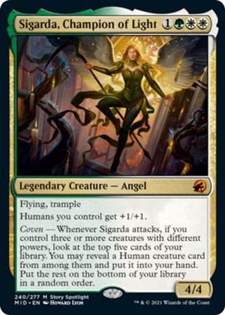 Sigarda Champion of Light 240 277 Innistrad Midnight Hunt Singles Sigarda Champion of Light 240 277 Innistrad Midnight Hunt Singles