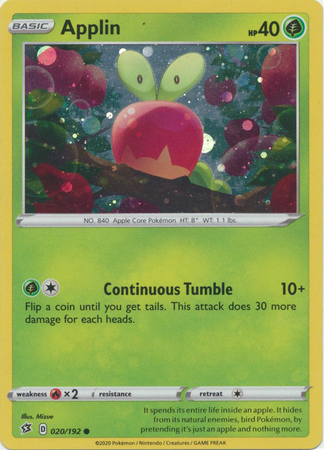 Applin 020 192 Alternate Holo Promo Applin 020 192 Alternate Holo Promo