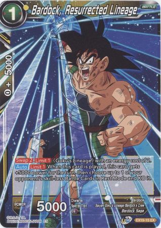 Bardock Resurrected Lineage EX19 15 Expansion Rare Bardock Resurrected Lineage EX19 15 Expansion Rare
