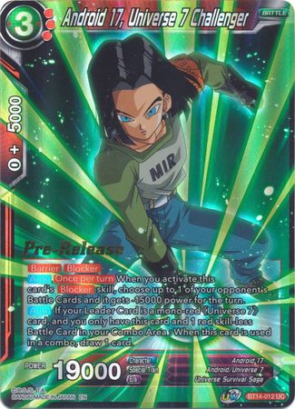 Android 17 Universe 7 Challenger BT14 012 Pre Release Promo Cross Spirits Pre Release Promos Android 17 Universe 7 Challenger BT14 012 Pre Release Promo Cross Spirits Pre Release Promos