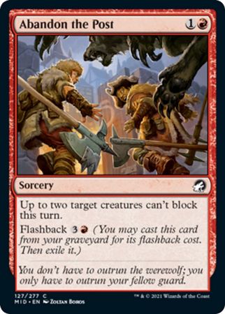 Abandon the Post 127 277 Innistrad Midnight Hunt Singles Abandon the Post 127 277 Innistrad Midnight Hunt Singles