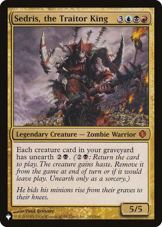 Sedris the Traitor King The List The List Singles Sedris the Traitor King The List The List Singles