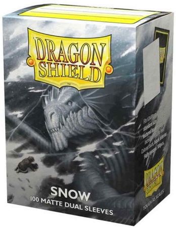 Dragon Shield Snow 100ct Standard Size Dual Matte Sleeves AT 15005 Dragon Shield Snow 100ct Standard Size Dual Matte Sleeves AT 15005