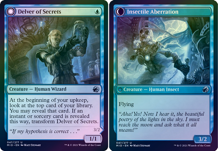 Delver of Secrets Insectile Aberration 047 277 Foil Innistrad Midnight Hunt Foil Singles Delver of Secrets Insectile Aberration 047 277 Foil Innistrad Midnight Hunt Foil Singles