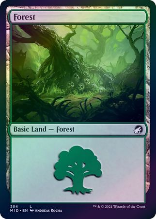Forest 384 Foil Innistrad Midnight Hunt Foil Singles Forest 384 Foil Innistrad Midnight Hunt Foil Singles