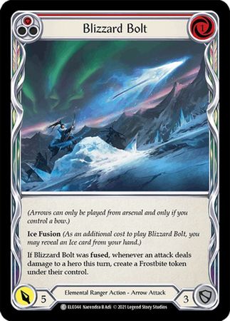 Blizzard Bolt Red ELE044 Common 1st Edition Blizzard Bolt Red ELE044 Common 1st Edition
