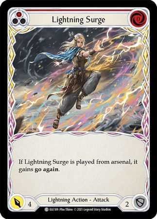 Lightning Surge Red ELE189 Common 1st Edition Lightning Surge Red ELE189 Common 1st Edition