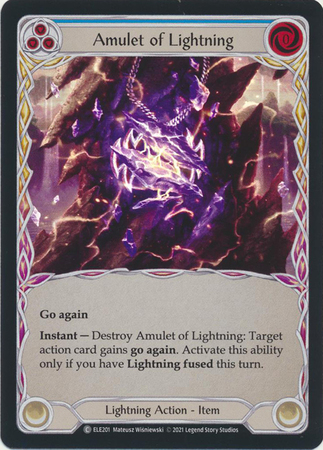 Amulet of Lightning ELE201 Common Rainbow Foil 1st Edition Tales of Aria 1st Edition Foil Singles Amulet of Lightning ELE201 Common Rainbow Foil 1st Edition Tales of Aria 1st Edition Foil Singles