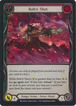 Bolt n Shot Red ELE216 Rare Rainbow Foil 1st Edition Bolt n Shot Red ELE216 Rare Rainbow Foil 1st Edition