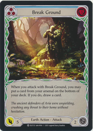 Break Ground Blue ELE133 Common Rainbow Foil 1st Edition Tales of Aria 1st Edition Foil Singles Break Ground Blue ELE133 Common Rainbow Foil 1st Edition Tales of Aria 1st Edition Foil Singles
