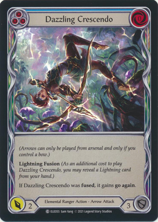 Dazzling Crescendo Blue ELE055 Common Rainbow Foil 1st Edition Dazzling Crescendo Blue ELE055 Common Rainbow Foil 1st Edition
