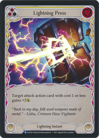 Lightning Press Yellow ELE184 Rare Rainbow Foil 1st Edition Lightning Press Yellow ELE184 Rare Rainbow Foil 1st Edition