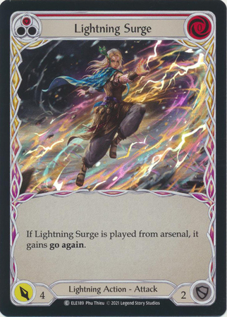 Lightning Surge Red ELE189 Common Rainbow Foil 1st Edition Lightning Surge Red ELE189 Common Rainbow Foil 1st Edition