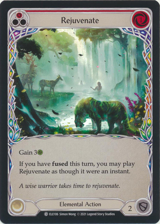 Rejuvenate Red ELE106 Common Rainbow Foil 1st Edition Tales of Aria 1st Edition Foil Singles Rejuvenate Red ELE106 Common Rainbow Foil 1st Edition Tales of Aria 1st Edition Foil Singles