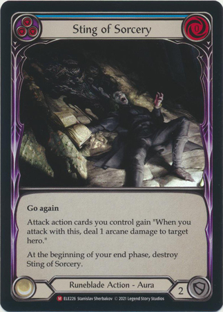 Sting of Sorcery ELE226 Majestic Rainbow Foil 1st Edition Sting of Sorcery ELE226 Majestic Rainbow Foil 1st Edition