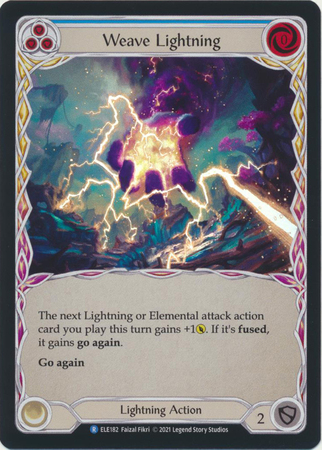 Weave Lightning Blue ELE182 Rare Rainbow Foil 1st Edition Weave Lightning Blue ELE182 Rare Rainbow Foil 1st Edition