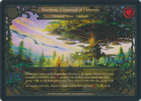 Korshem, Crossroad of Elements - ELE000 - Fabled Cold Foil 1st Edition