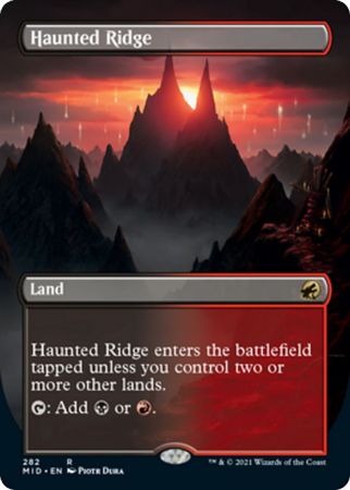 Haunted Ridge 282 Alternate Art Borderless Innistrad Midnight Hunt Collector Booster Singles Haunted Ridge 282 Alternate Art Borderless Innistrad Midnight Hunt Collector Booster Singles