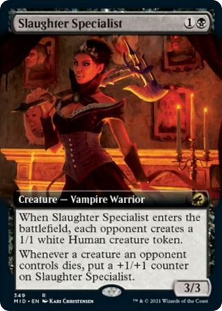 Slaughter Specialist 349 Extended Art Innistrad Midnight Hunt Collector Booster Singles Slaughter Specialist 349 Extended Art Innistrad Midnight Hunt Collector Booster Singles