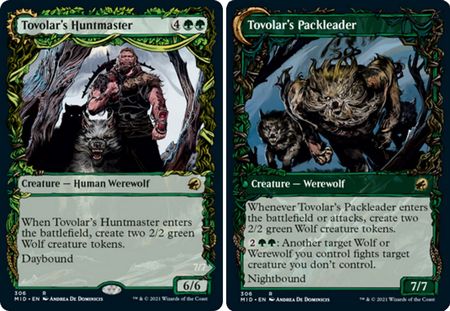 Tovolar s Huntmaster Tovolar s Packleader 306 Showcase Equinox Innistrad Midnight Hunt Collector Booster Singles Tovolar s Huntmaster Tovolar s Packleader 306 Showcase Equinox Innistrad Midnight Hunt Collector Booster Singles