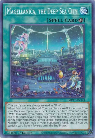 Magellanica the Deep Sea City MP21 EN141 Common 1st Edition 2021 Mega Tin Ancient Battles 1st Edition Singles Magellanica the Deep Sea City MP21 EN141 Common 1st Edition 2021 Mega Tin Ancient Battles 1st Edition Singles