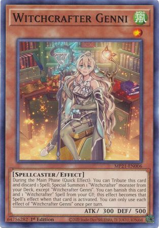Witchcrafter Genni MP21 EN006 Common 1st Edition 2021 Mega Tin Ancient Battles 1st Edition Singles Witchcrafter Genni MP21 EN006 Common 1st Edition 2021 Mega Tin Ancient Battles 1st Edition Singles