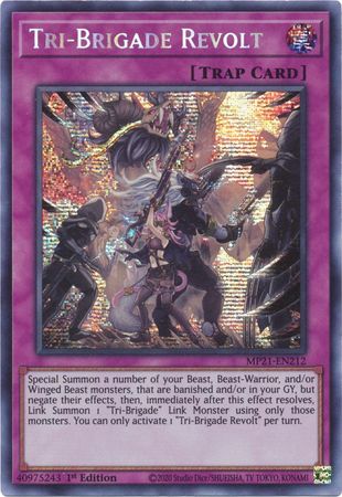 Tri Brigade Revolt MP21 EN212 Prismatic Secret Rare 1st Edition Tri Brigade Revolt MP21 EN212 Prismatic Secret Rare 1st Edition