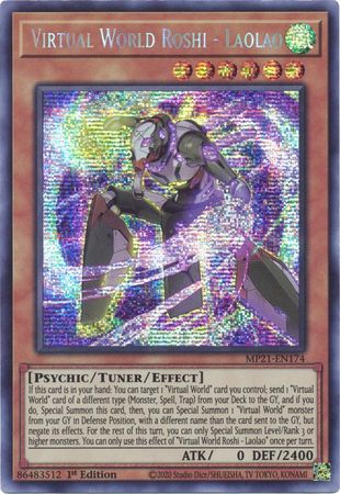Virtual World Roshi Laolao MP21 EN174 Prismatic Secret Rare 1st Edition Virtual World Roshi Laolao MP21 EN174 Prismatic Secret Rare 1st Edition