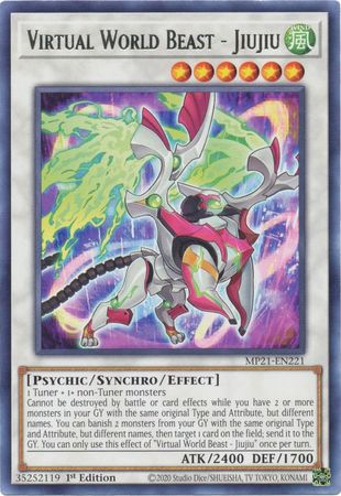 Virtual World Beast Jiujiu MP21 EN221 Rare 1st Edition 2021 Mega Tin Ancient Battles 1st Edition Singles Virtual World Beast Jiujiu MP21 EN221 Rare 1st Edition 2021 Mega Tin Ancient Battles 1st Edition Singles
