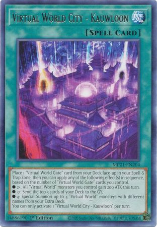 Virtual World City Kauwloon MP21 EN204 Rare 1st Edition 2021 Mega Tin Ancient Battles 1st Edition Singles Virtual World City Kauwloon MP21 EN204 Rare 1st Edition 2021 Mega Tin Ancient Battles 1st Edition Singles