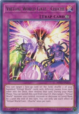 Virtual World Gate Chuche MP21 EN214 Rare 1st Edition 2021 Mega Tin Ancient Battles 1st Edition Singles Virtual World Gate Chuche MP21 EN214 Rare 1st Edition 2021 Mega Tin Ancient Battles 1st Edition Singles