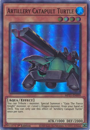 Artillery Catapult Turtle MP21 EN099 Super Rare 1st Edition Artillery Catapult Turtle MP21 EN099 Super Rare 1st Edition