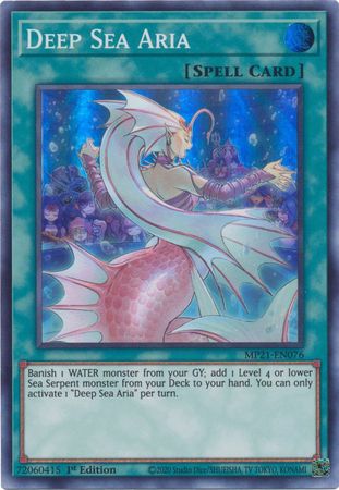 Deep Sea Aria MP21 EN076 Super Rare 1st Edition 2021 Mega Tin Ancient Battles 1st Edition Singles Deep Sea Aria MP21 EN076 Super Rare 1st Edition 2021 Mega Tin Ancient Battles 1st Edition Singles