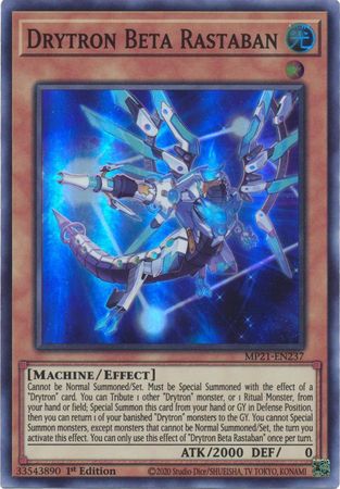 Drytron Beta Rastaban MP21 EN237 Super Rare 1st Edition 2021 Mega Tin Ancient Battles 1st Edition Singles Drytron Beta Rastaban MP21 EN237 Super Rare 1st Edition 2021 Mega Tin Ancient Battles 1st Edition Singles